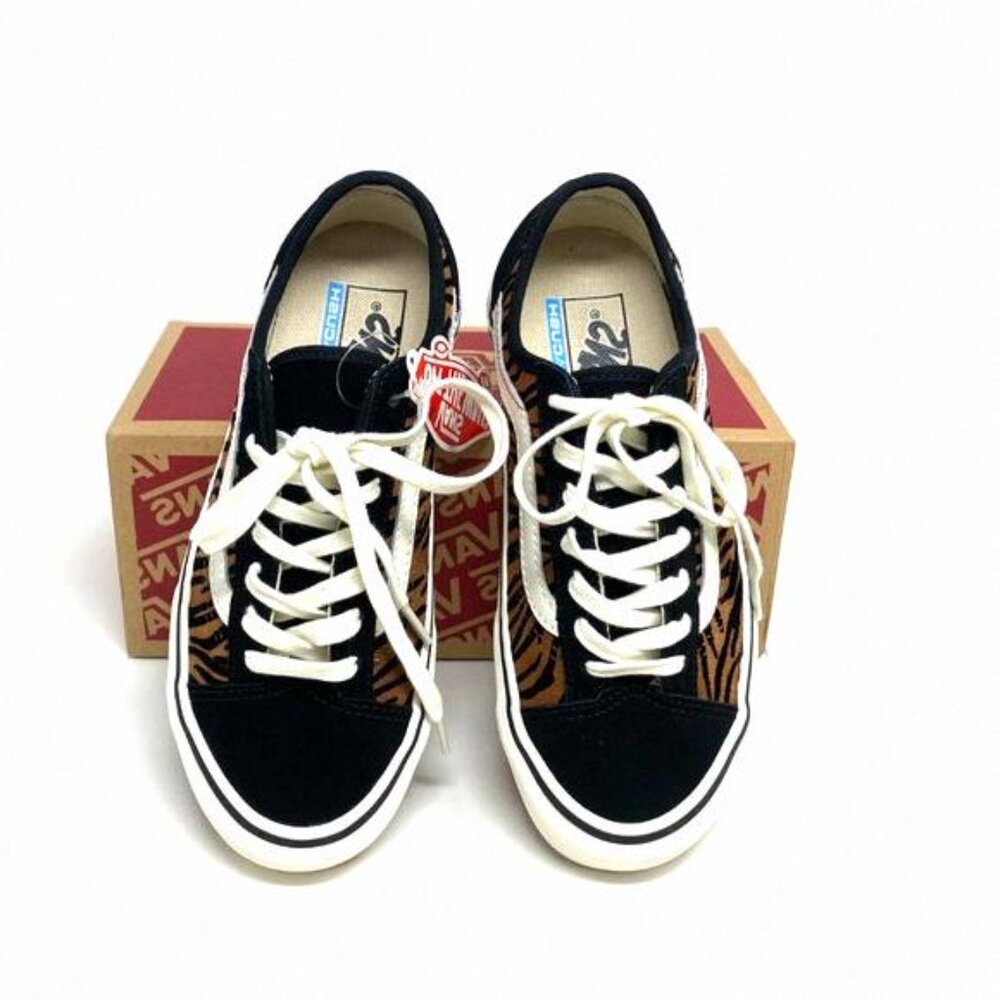 VANS Style 36 Decon SF Sneaker Women Size Animal VN0A5HYR9ZY Suede Brown Stripes - Picture 3 of 12
